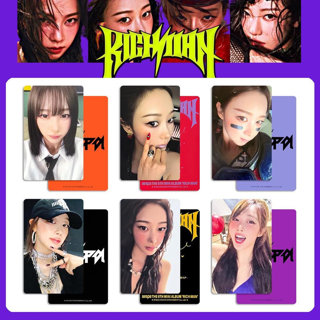 Aespa Rich Man Official Photo Card Album with Bonus WVS K4 AM Benefit Card