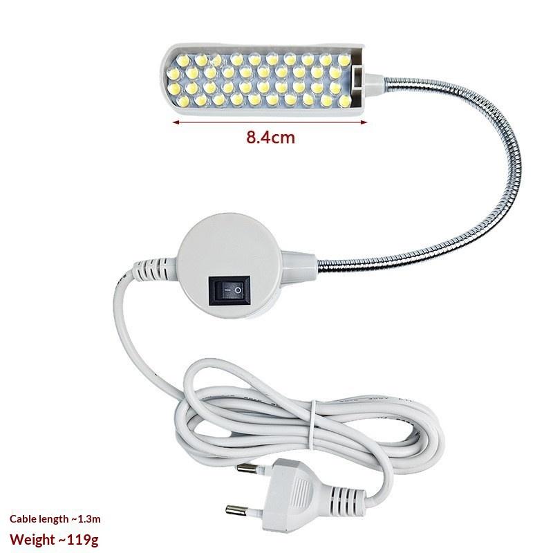 1Pcs AC220V EU/US Standard Sewing Machine Magnet LED Light DIY Bedhead Reading Lamp 10/20/30/40 LED Beads Sewing Machine Light