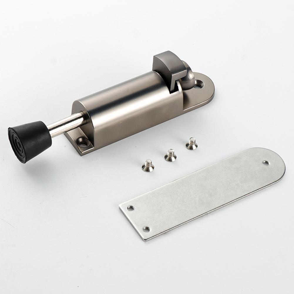 Telescopic Door Stopper Spring Loaded Heavy Duty Door Lock Holder Stop Metal Adjustable Position with Foot Brake Wedges for Door