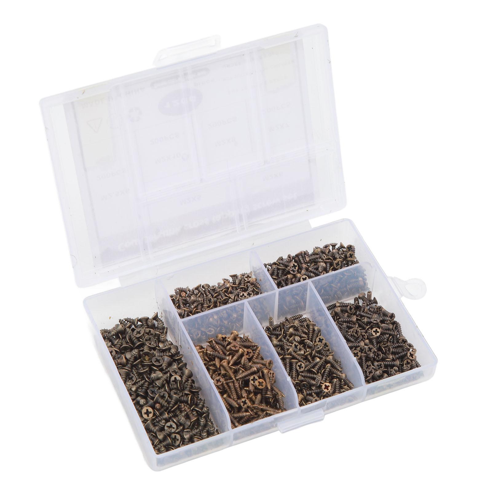 

1200 шт. M2 M2.5 Потайной крестообразный саморез Набор Миниатюрный крепежный винт для деревообработки