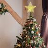 LED Christmas Tree Lights Star Decoration Pendant Iron Button Top Star Lights New Year Party Christmas Tree Overhead Lights