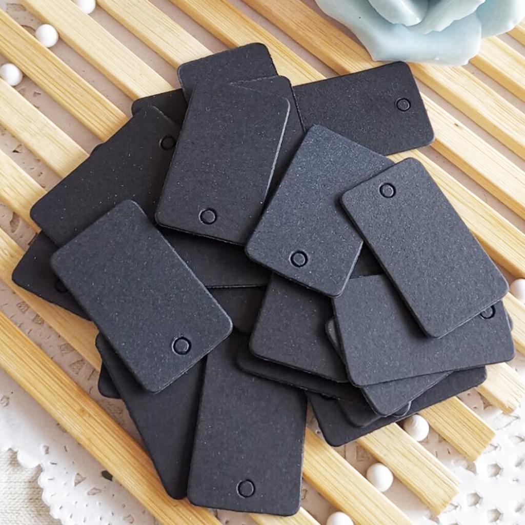 50-100pcs Gold Stamping Thank You Paper Card Tags Black White Black Handmade Gift Wrapping DIY Jewelry Packing Wholesale