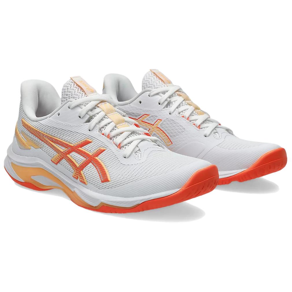 New Asics NETBURNER BALLISTIC FF 4 Abrasion Resistant Low Top Training Shoes Women's White Orange Red 1052A083-101