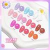 JODSONE Nail Polish Includes Base Top Jelly Perfect for Holiday Gifts and 10-Color Set Semi-Transparent Blue, Purple, Red, Pink. & Coat. Fast-Drying,
