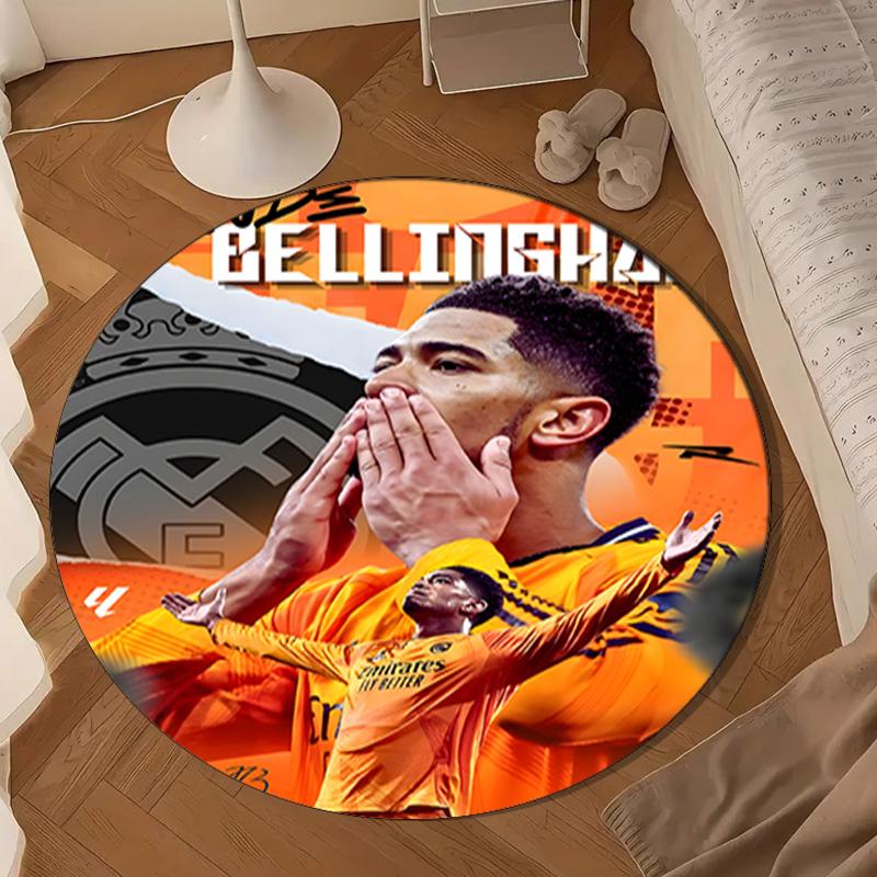 Jude Football Player Round Mat Home Decor, Chair Rug For livingroom,Bedroom, Doormat Home Decor Birthday Gift Christmas Gifts