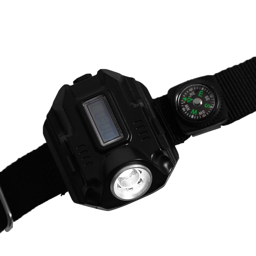 Portable LED Wrist Watch Flashlight Torch Light USB Rechargble Flashlight