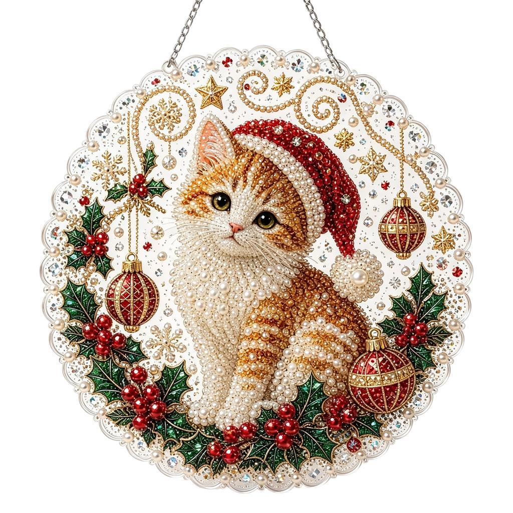 2D Acrylic Christmas Pendant Ornament for Holiday Decor