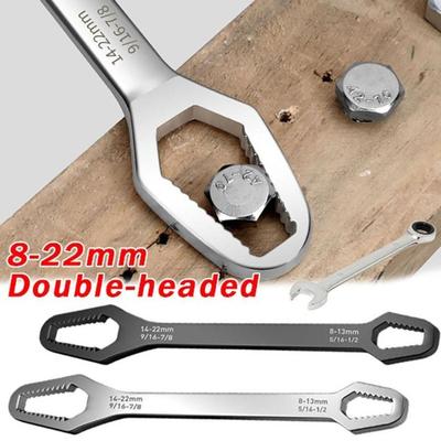 Llave Multifuncional Universal de Doble Boca Adecuada para Tuercas y Pernos Métricos de 8 mm a 24 mm para Herramientas de Mantenimiento del Hogar