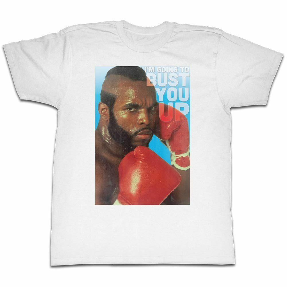 Mr. T Bust You Up White T-Shirt Mens Womens Tees Top M