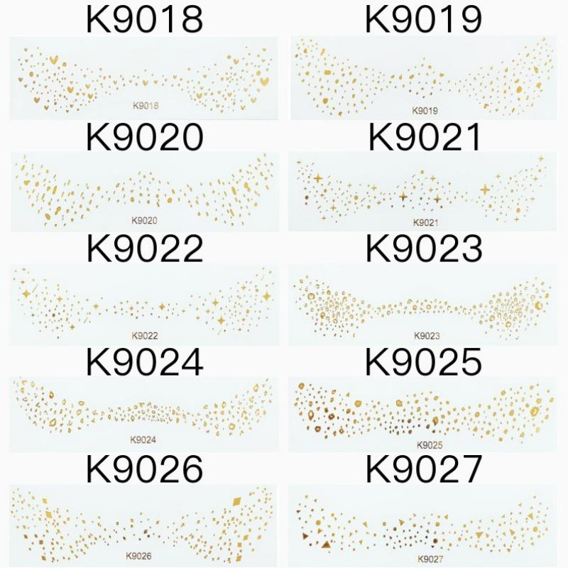 Vergoldete Sommersprossen Make-up Aufkleber Speziell geformt 2 Stück Tattoo Aufkleber Gesicht Aufkleber