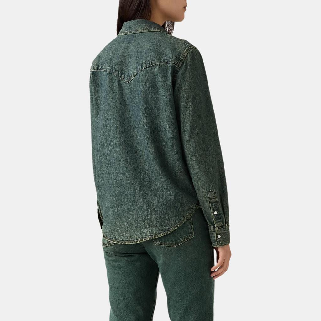 Levis Casual Comfortable Button Down Point Collar Denim Long Sleeve Shirt Women Shirts 16786-0109