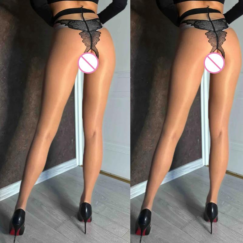 1/2 Pairs Summer Thin Sheer Tights Women Sexy High Waist Open Crotch Pantyhose Transparent Crotchless Women Stocking