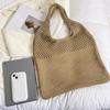 Vintage Hollow Out Summer Beach Woven Women Shoulder Bag Knitting Handbags Large Capacity Crochet Tote Bags