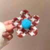 Flower Hair Clip Hair Accessories Woolen Hair Clip Ponytail Cartoon Hair Clip Sweet Felt Gripper Updo