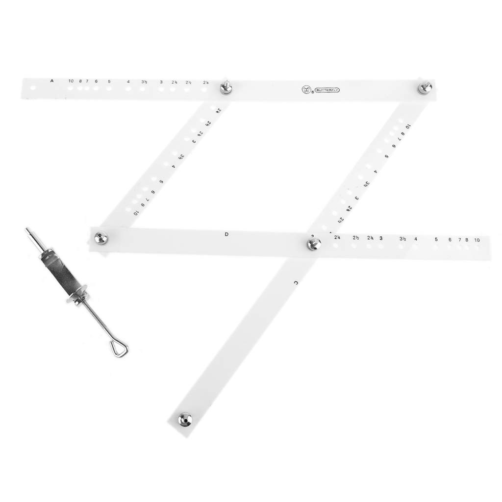 34cm Scale Drawing Ruler Pantograph Folding Ruler Reducer Enlarger Tool Craft, White, 20mm