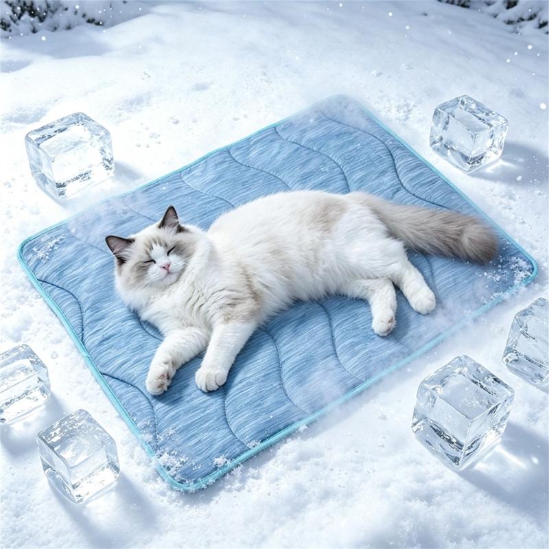 Reversible Pet Cooling Mat, Dogs and Cats, Washable Large Bed Cushion for Kennels, Sofa Use and Indoor Room Area