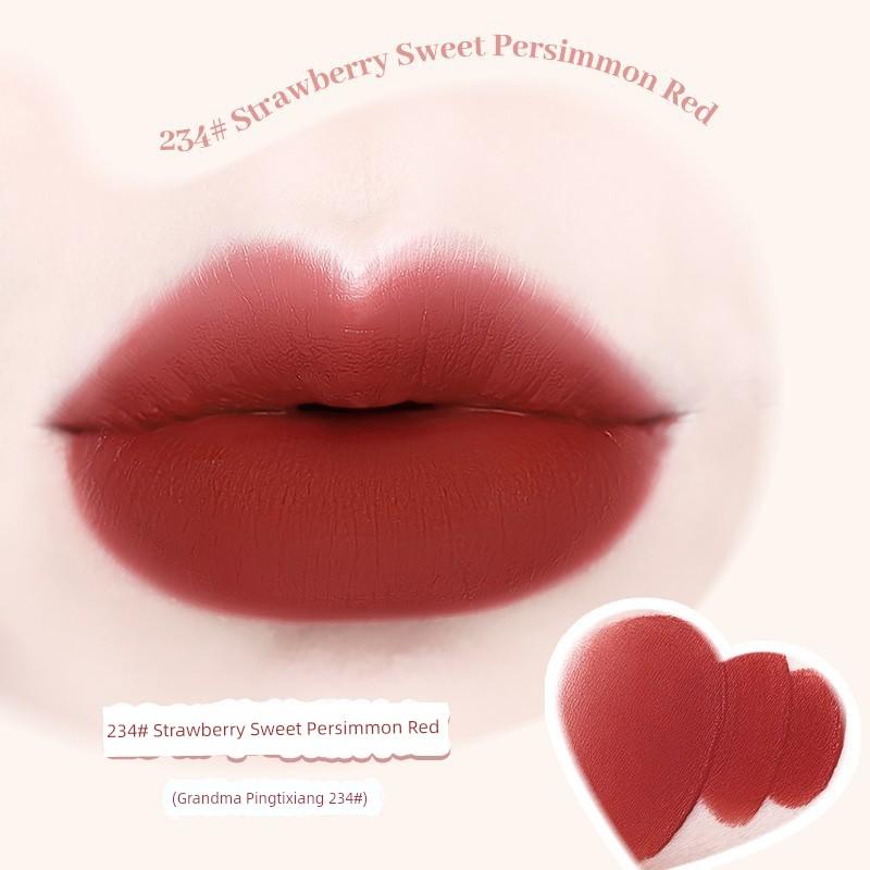 Novo Nude Color Series Lip Lacquer Fall and Winter Lipstick Female Matte Finish Velvet Low Saturation Lip Gloss Mud Plain Makeup White