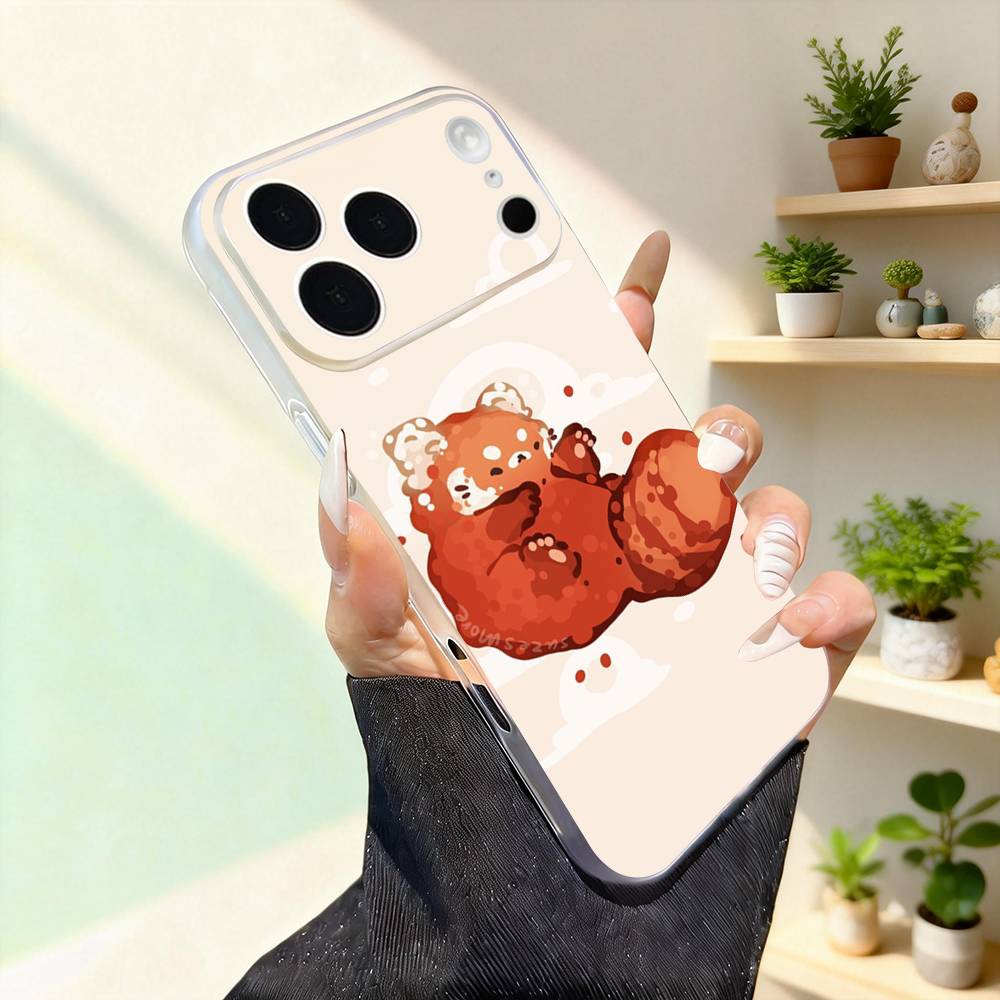 Cute Western Red Panda Funny Phone Case For iPhone 17,16,15,14,13,12,11,Pro,Max,Plus,Mini,SE4,E Magnetic For Magsafe Wireless