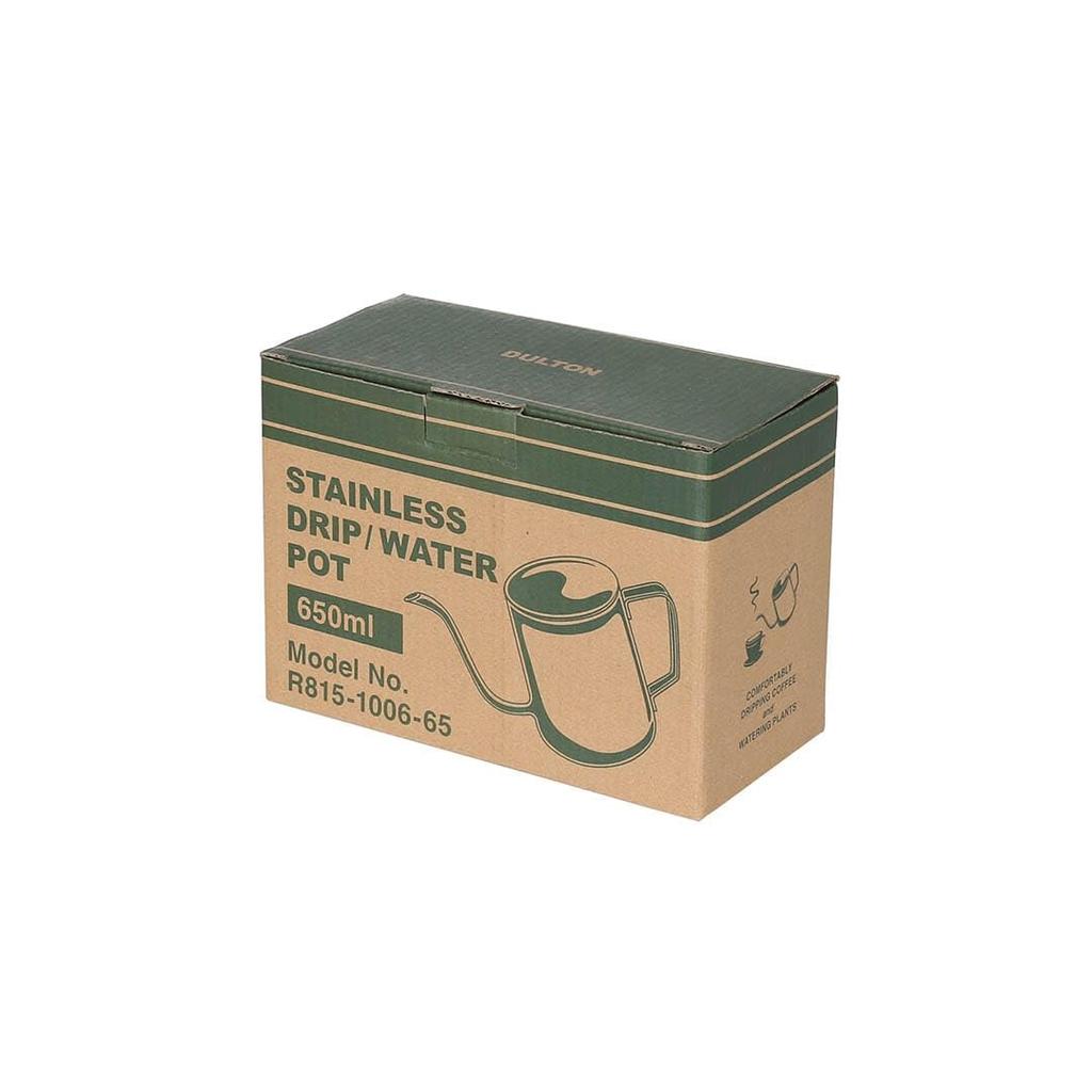 Dalton Stainless Steel DripWater Pot 650ml The Value of a Tool Just for Pouring No Lid Coffee Supplies Kitchen Jug Plant Height 12cm Width 20cm Depth