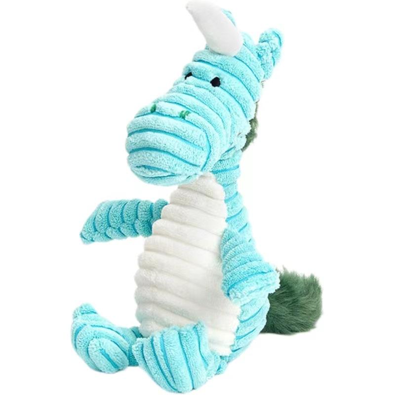 Corduroy Green Crocodile Plush Dog Toy, Squeaky Stuffed Animal Chew Toy for Small Medium Dogs, Interactive Pet Play Gift