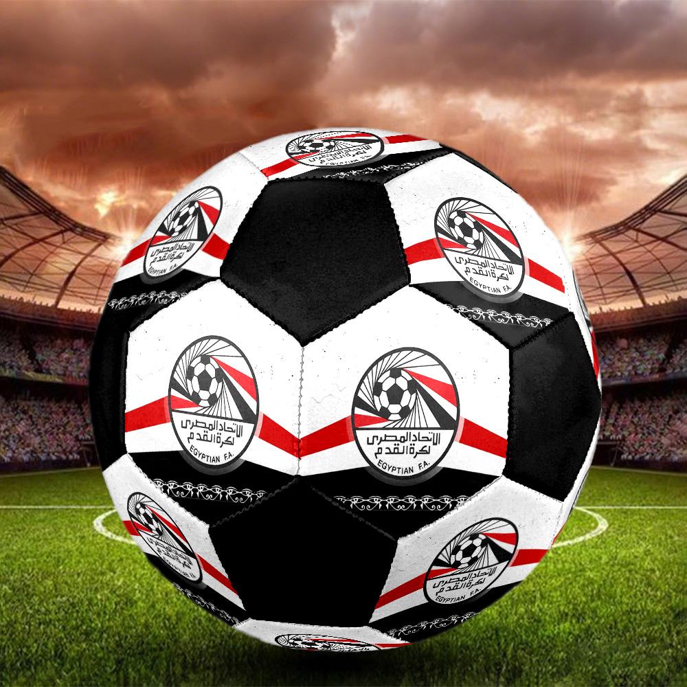 Egyptian FA Soccer Ball Colorful All Ages Machine Stitched PVC Competition Ready Durable High-Bounce.SIZE5