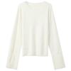 Sancai 2025 Autumn Women's Round Neck Hollow Knitted Pullover