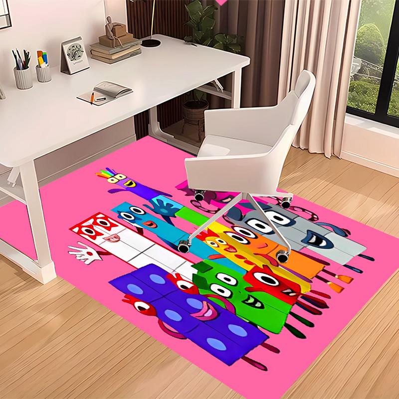 Numberblocks3 Printed Absorbent Washable Carpet, Non-Slip Bathroom Mats, Kitchen Rugs, Yoga Mat,Living Room Entrance, Camping Picnic Rugs