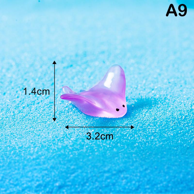Luminous Fish Marine Animal Ornament Glow Pendant Micro Garden Craft Resin Landscape Fish Tank Desktop Decoration