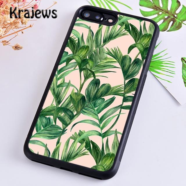 Krajews Monstera Flower Tropical Green Leaves Phone Case Cover For iPhone 14 5 6s 7 8 Plus XR XS 11 12 13 Pro Max Galaxy S21 S22