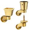 Brass Caster Wheels with Silent Bearings for Furniture and Pianos - Heavy-Duty Swivel Design
