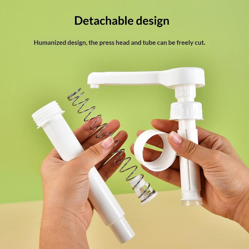 1Pcs Sauce Pressure Nozzle Bottle Pump Containers Syrup Pumps Dispenser Replacement For Coffee Kitchen Seasoning Liquid