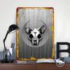 Katzen-Schädel-Illusion Metallposter Personalisierte Wandkunst Retro Vintage Blechschilder für Setup-Dekorationen Dekoration Zu Hause Dekor