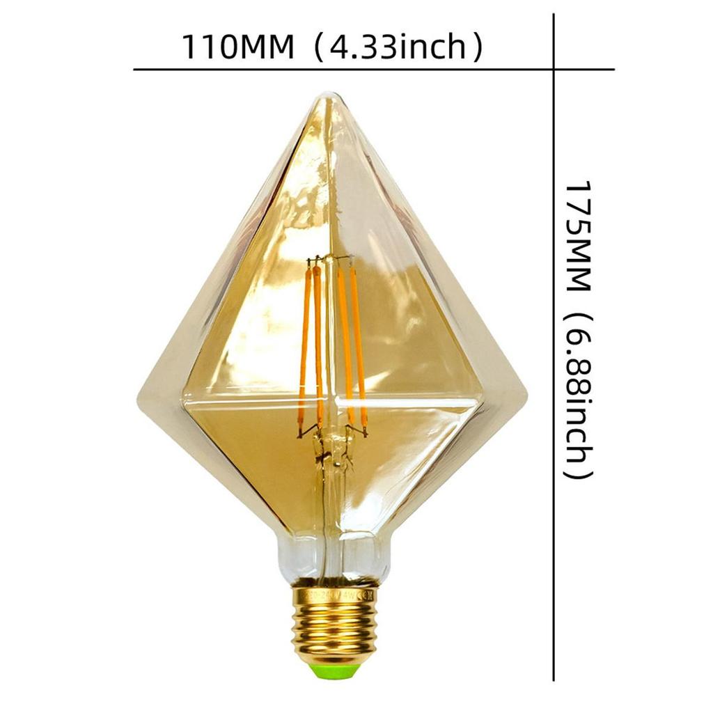 Led Bulb Special Shaped 220v Filament G125 Clear Vintage Bulbs Decorative Retro E27 Warm White Gold Lighting 2700k Edison