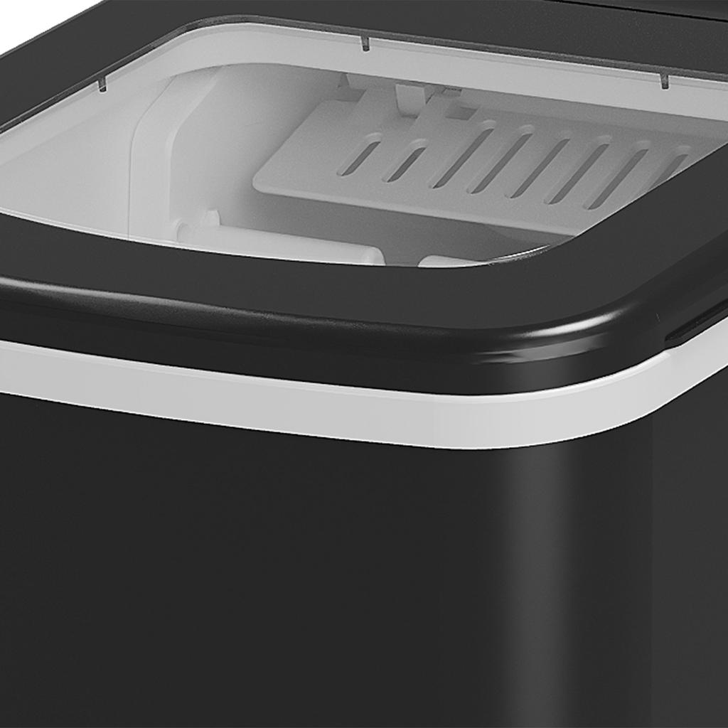 12kg Countertop Ice Cube Machine, with Scoop - Black