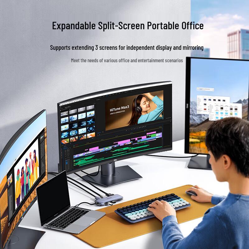 UGREEN 9-in-1 USB-C Triple Display Docking Station