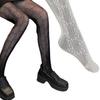 Women Mesh Lace Stockings Retro Sexy Sheer Stocking Hollow Out Pantyhose Nylon Letter Socks Anime Cosplay Clothing