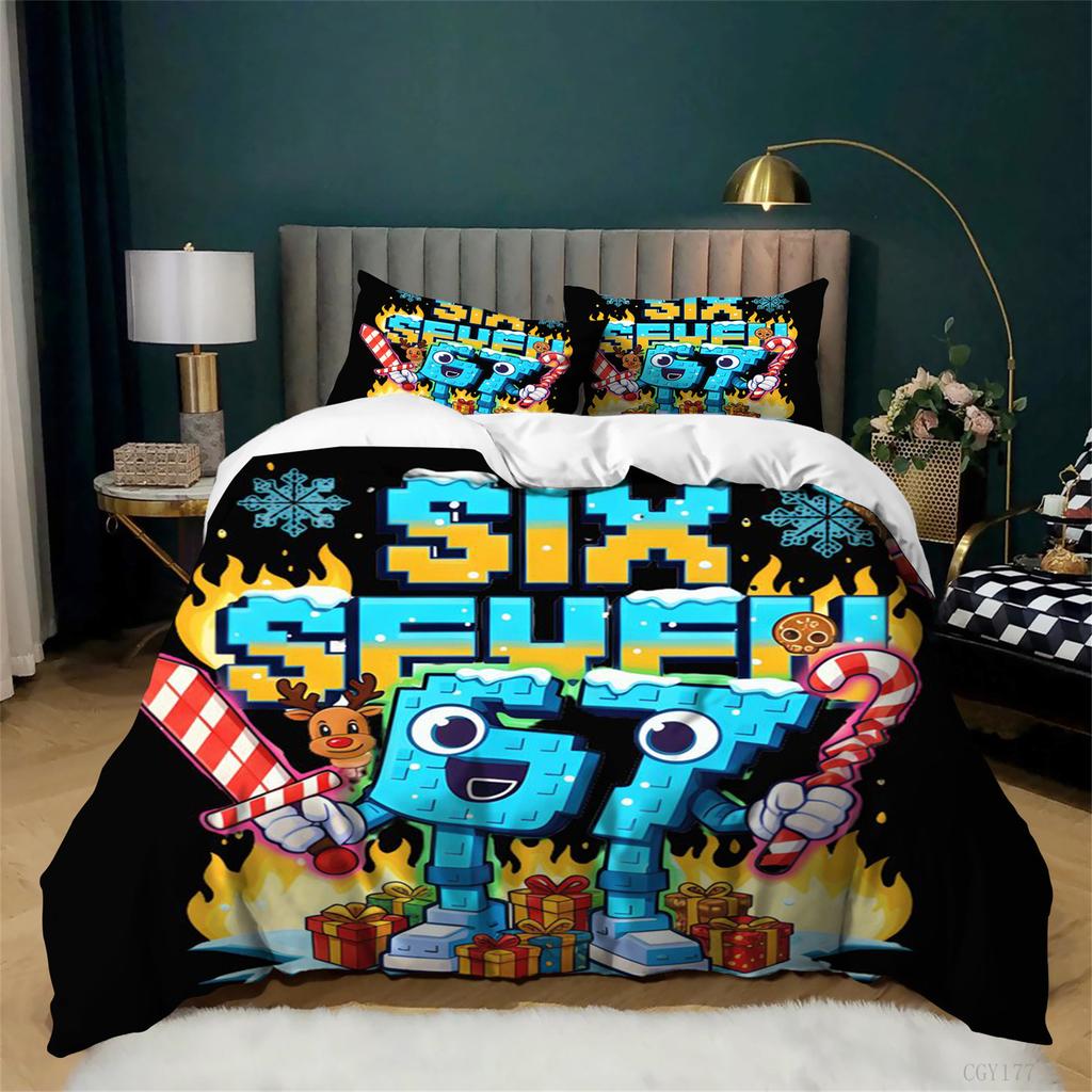 67 Steal A Brainrot Duvet Cover Set Full Cozy Ultra Soft Comforter Bedding Set Lightweight Breathable Duvet Cover With Zipper
