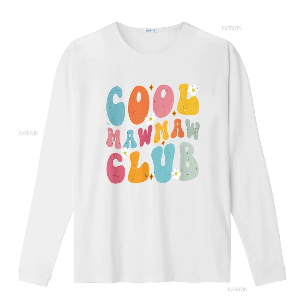 Cool Mawmaw Club Mother s Day Groovy Retro Best Mom Ever T Shirt vintage Washed Comfortable Casual fashion graphic