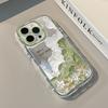 Ölgemälde Blumen mit iPhone16promax cremefarbene Spiegel Handyhülle Öl neue Cartoon-Idee