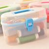 Thread Threader Needle Tape Measure Scissors Thimble Sewing Kit Needlework Box