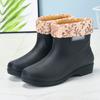 Stivali da pioggia corti antiscivolo impermeabili da donna - Copriscarpe in gomma resistenti per l'inverno e l'uso in cucina