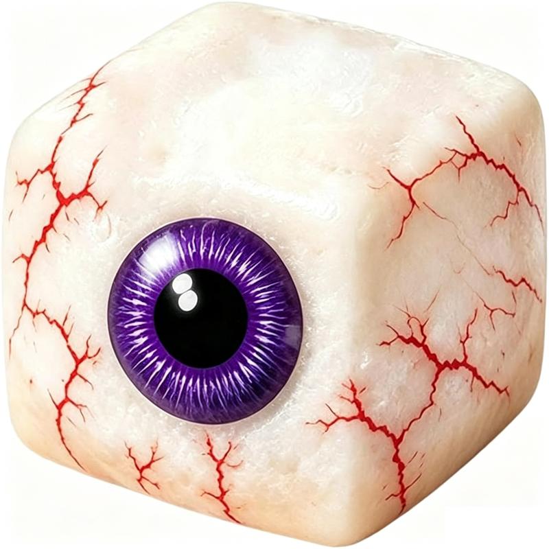 Halloween Spooky Cube Squishies Toy Transparent Glitter Maltose Stress Relief Squeeze Toy For Party Favor Kids Gift Decor