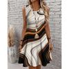 Ladies' Fashionable Casual Dress, American Summer Digital Printed Short Sleeved Dress