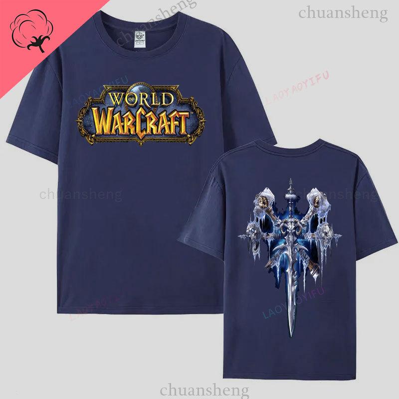 World of Warcraft T-Shirt Hiphop Spiel Gedrucktes T-Shirt Oberteil Locker Komfort Kleidung Sommer Unisex Heißer Verkauf T-Shirts 100% Baumwolle