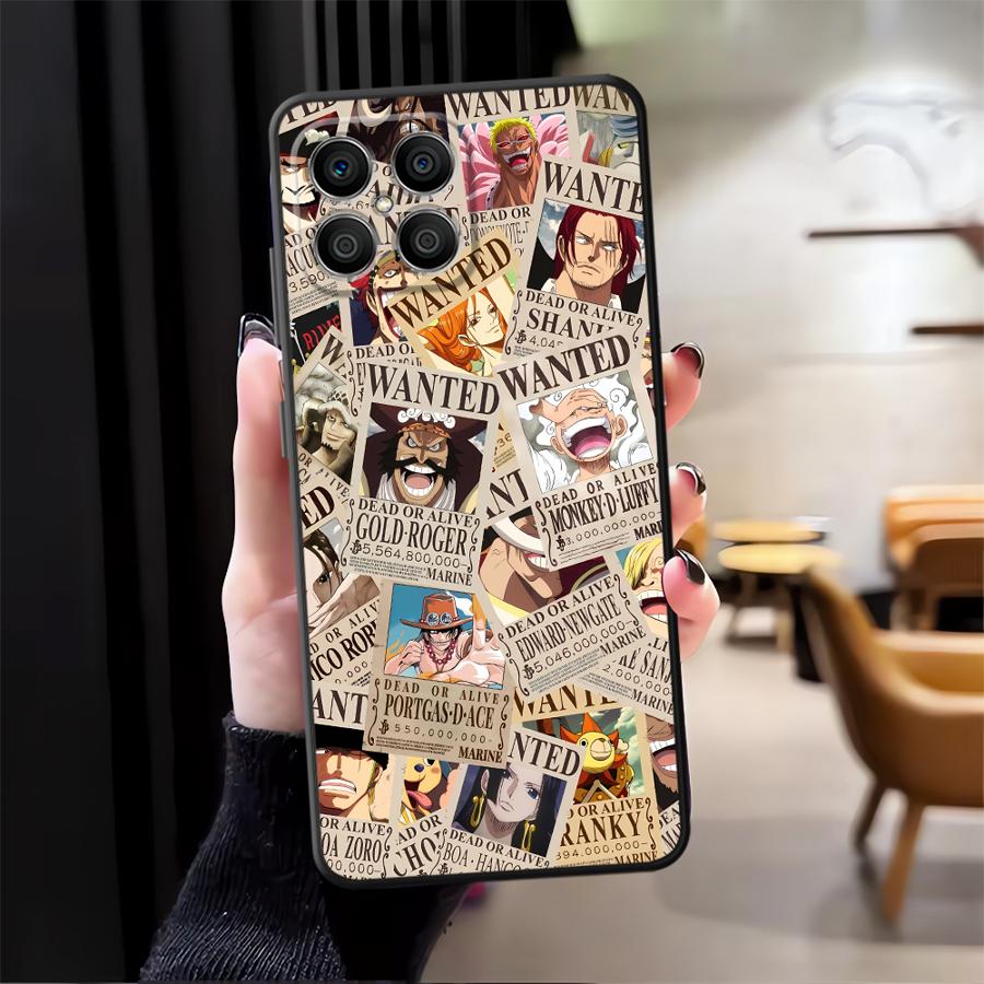 Ones Pieces Luffys Anime Black Soft Phone Cover Case for Honor X8 200 400 Lite X7 70 X6 8X 90 X5b Magic5Lite X9a