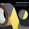 Black & Yellow Extra Adhesive Anti-slip Tape - PVC, Two-color, Frosted, Thickened, Twill Design for Stairs and Steps