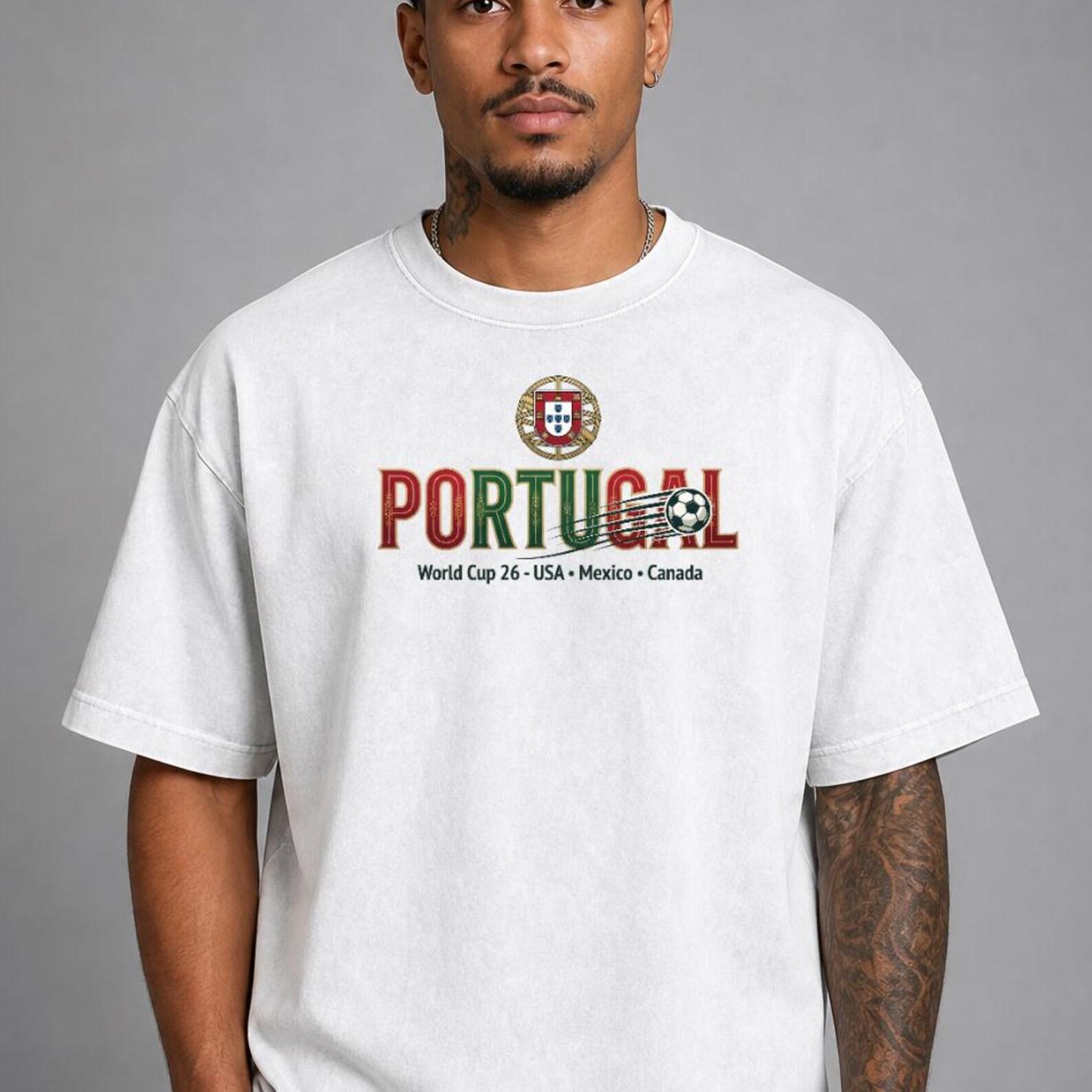 Portugal Crest Tee & Sticker | World Cup 26 Soccer Football Fan Gift Shirt 4XL