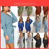 Elegant Women's V-neck Bodycon Jumper Dress With Long Sleeves And Tie Belt