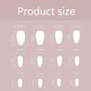 Almond Press on Nail Glossy Fake Nail Stick on Nail in 12 Sizes,24Pcs French Nail Tips for DIY Nail Art Decorations