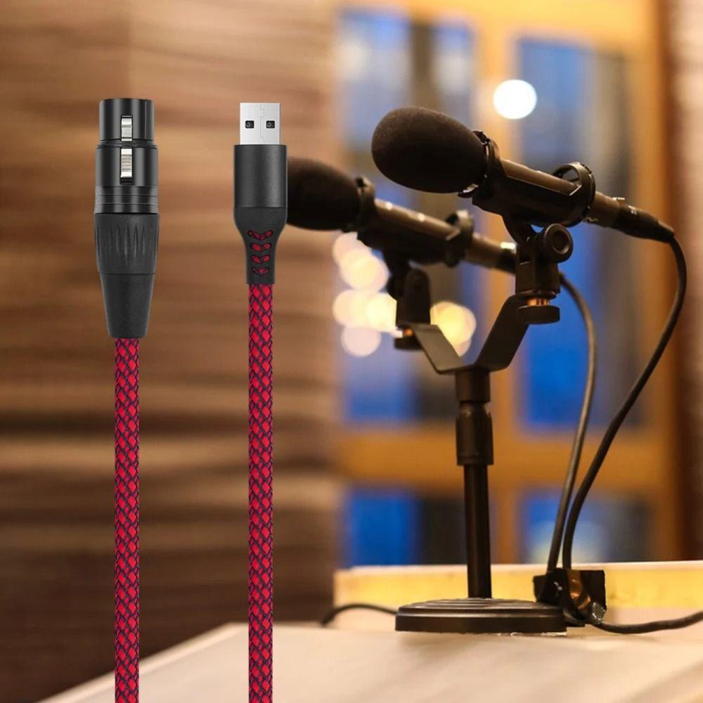 

Male To Female USB Microphone Cable Canon Plug USB To XLR Adapter Microphone Supplies 1M